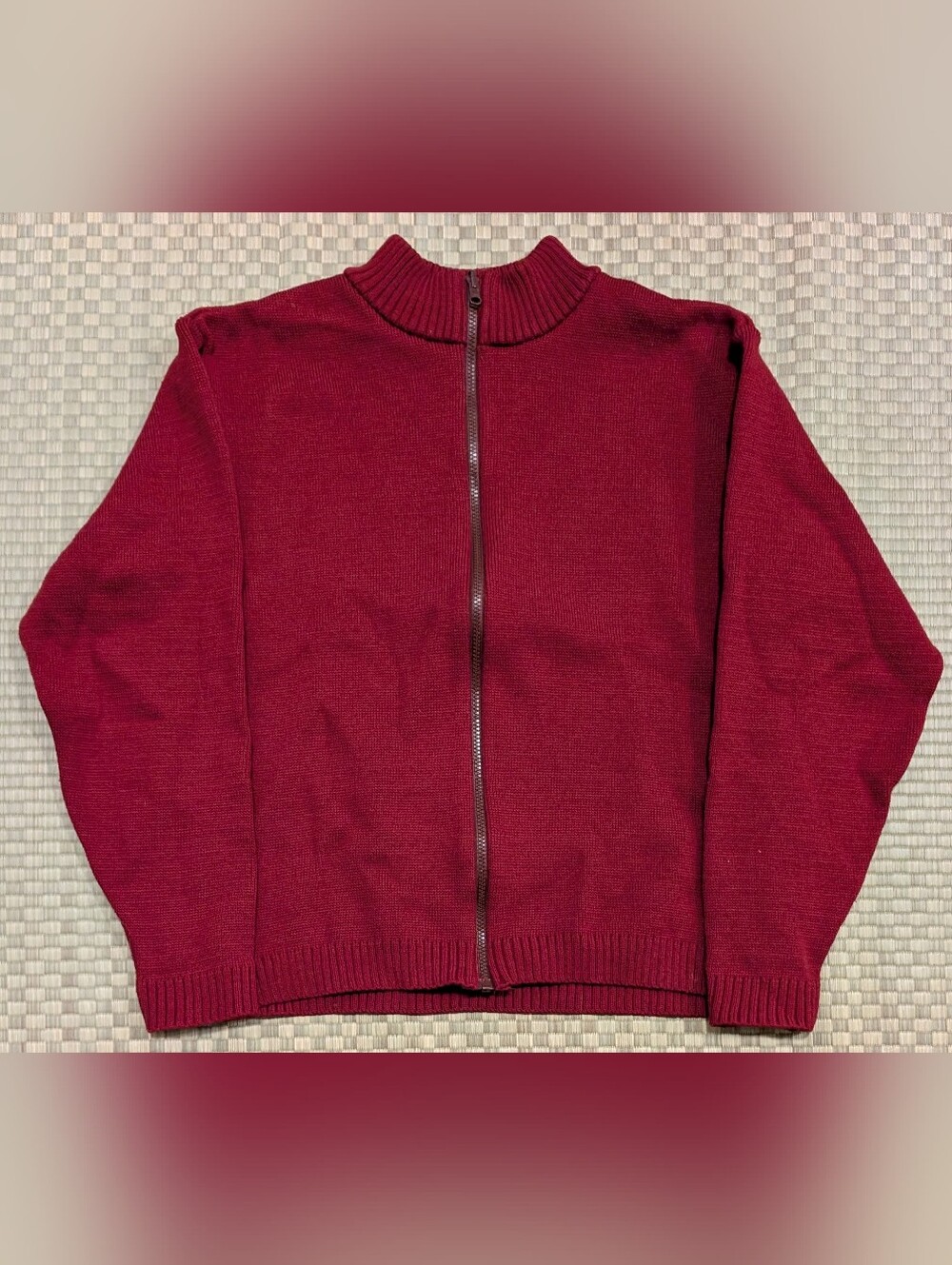 Vintage Filson Style 717 Virgin Wool Full Zip Cardigan Sweater Men's Size Large